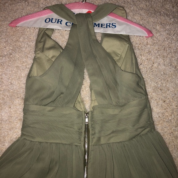 Oh Polly Green Plunge Dress - Picture 7 of 7